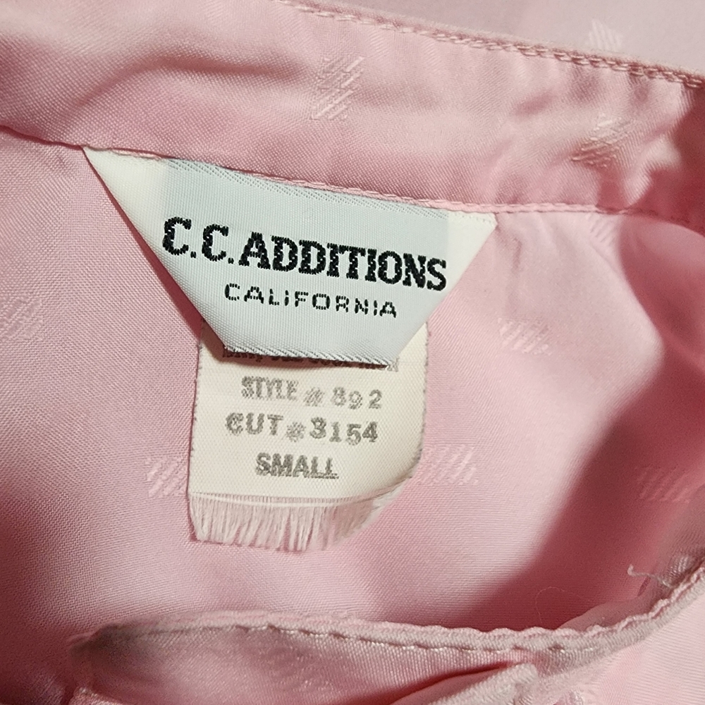 VINTAGE Y2K Bubblegum Pink Puffy Sleeve Blouse S Ruffle Punk Barbiecore Top - Picture 11 of 16